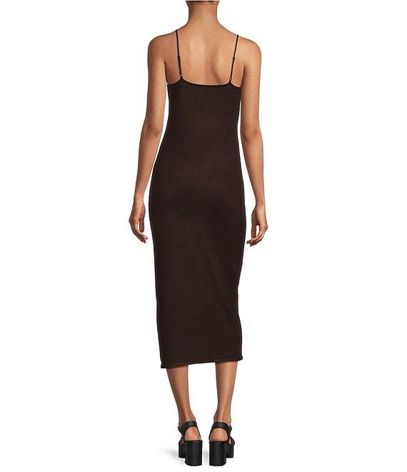 Every Knit V-Neck Sleeveless Midi Slip Dress Product Image