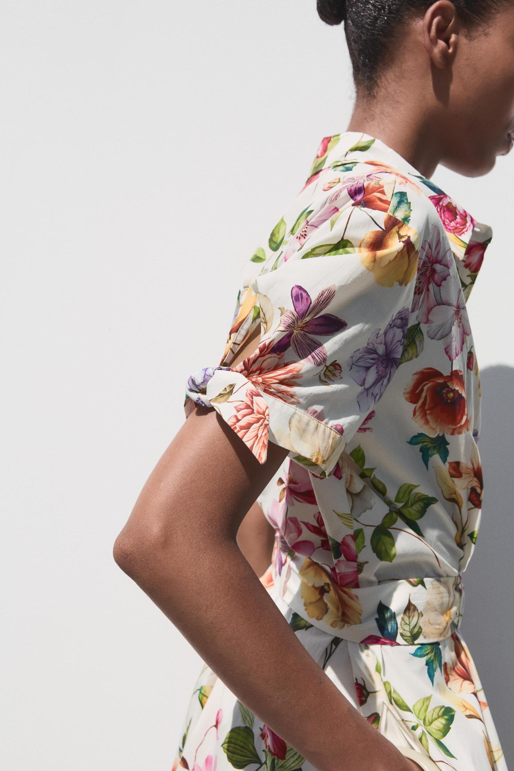 PRINTED POPLIN MIDI DRESS Product Image