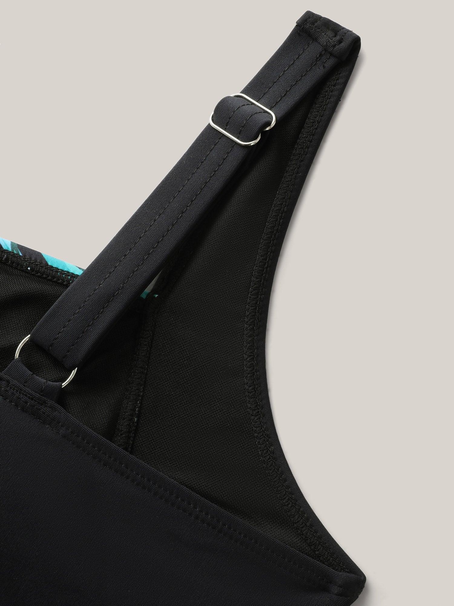 Two-Piece Tropical Twist Front Swimsuit,Sarong Female Product Image