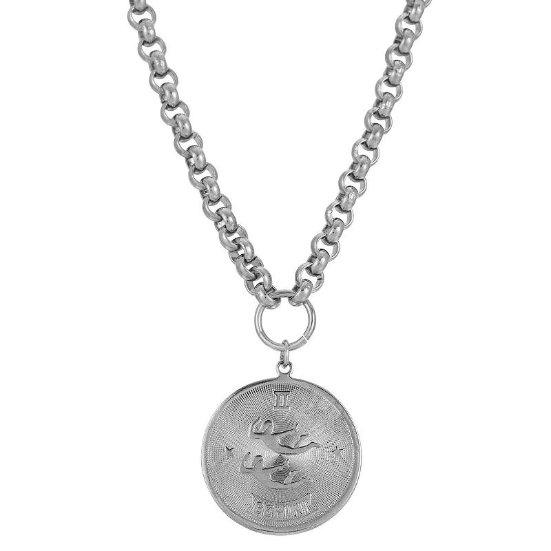 1928 Round Sagitarius Pendant Necklace, Womens, November Product Image