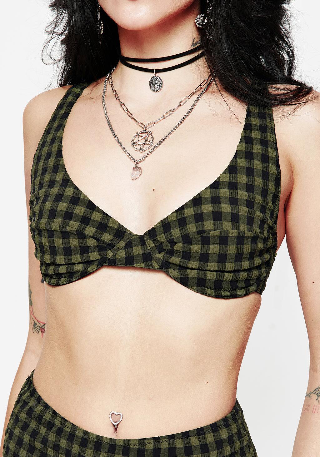 Terra Gingham Underwired Bikini Top Product Image
