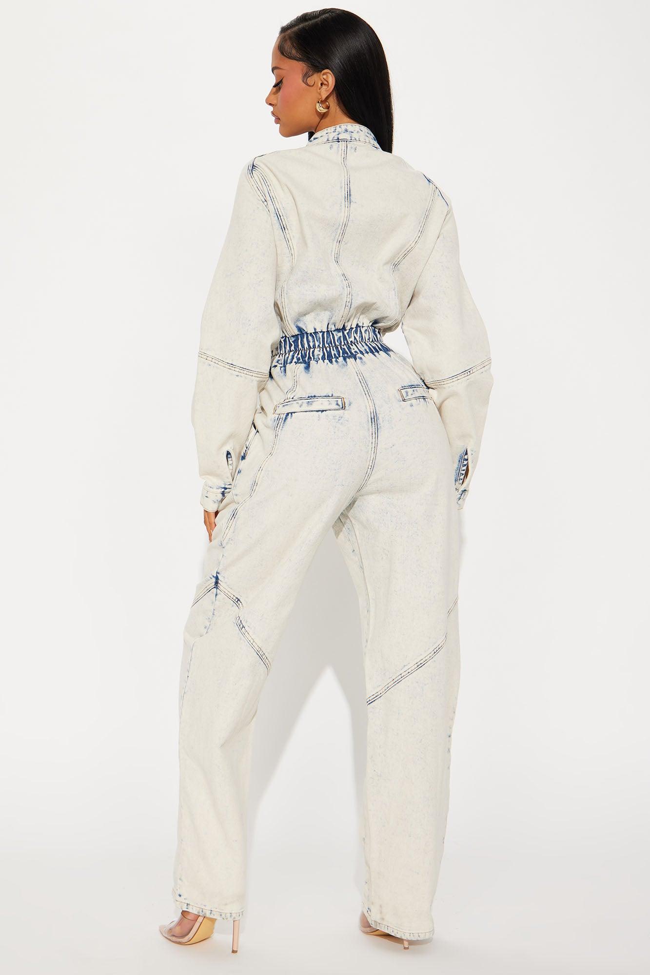 Chloey Denim Jumpsuit - Light Wash Product Image