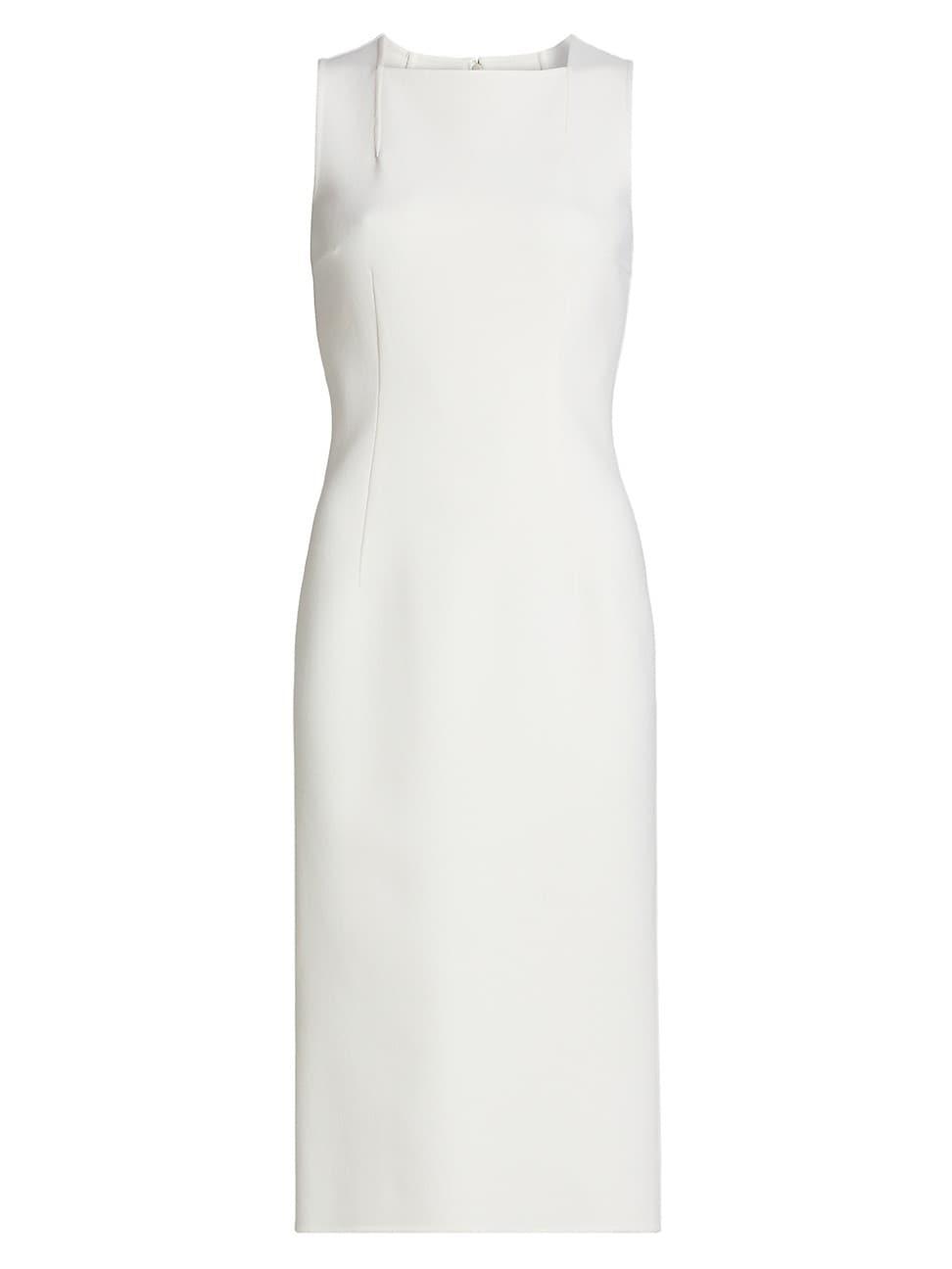 Womens Square-Neck Sheath Midi-Dress Product Image