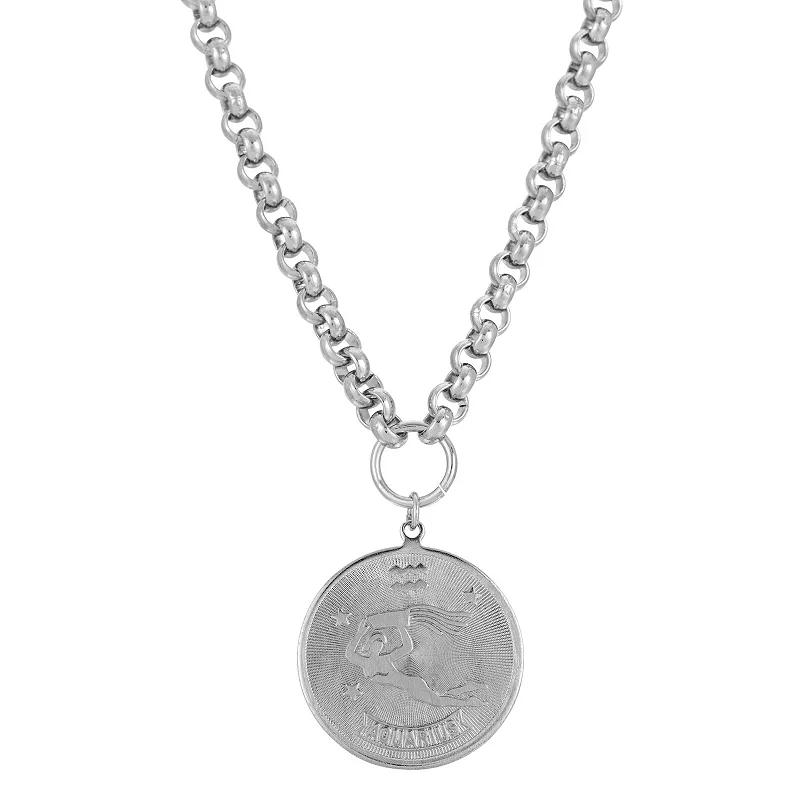 1928 Round Sagitarius Pendant Necklace, Womens, November Product Image
