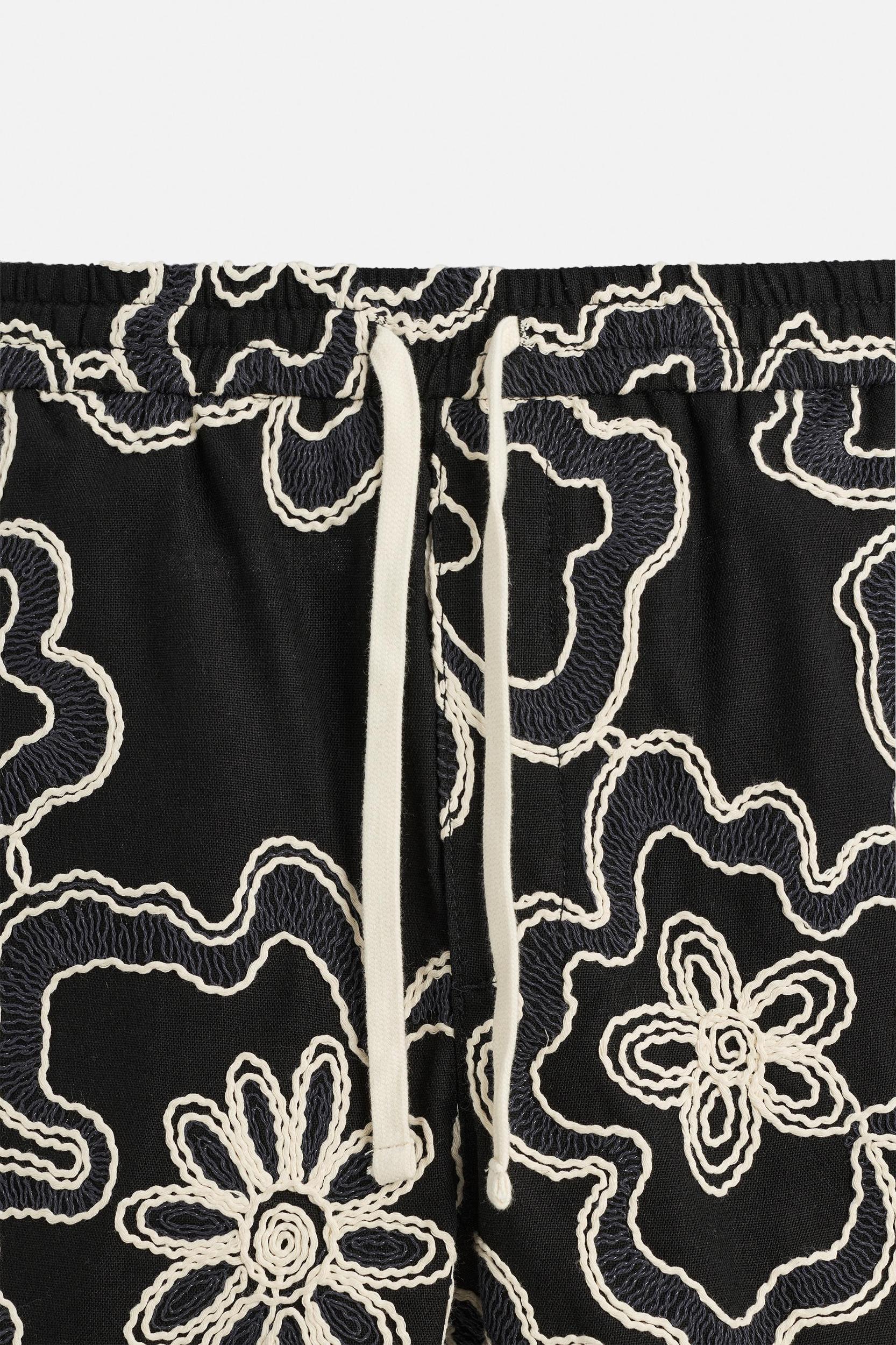EMBOSSED EMBROIDERY SHORTS Product Image