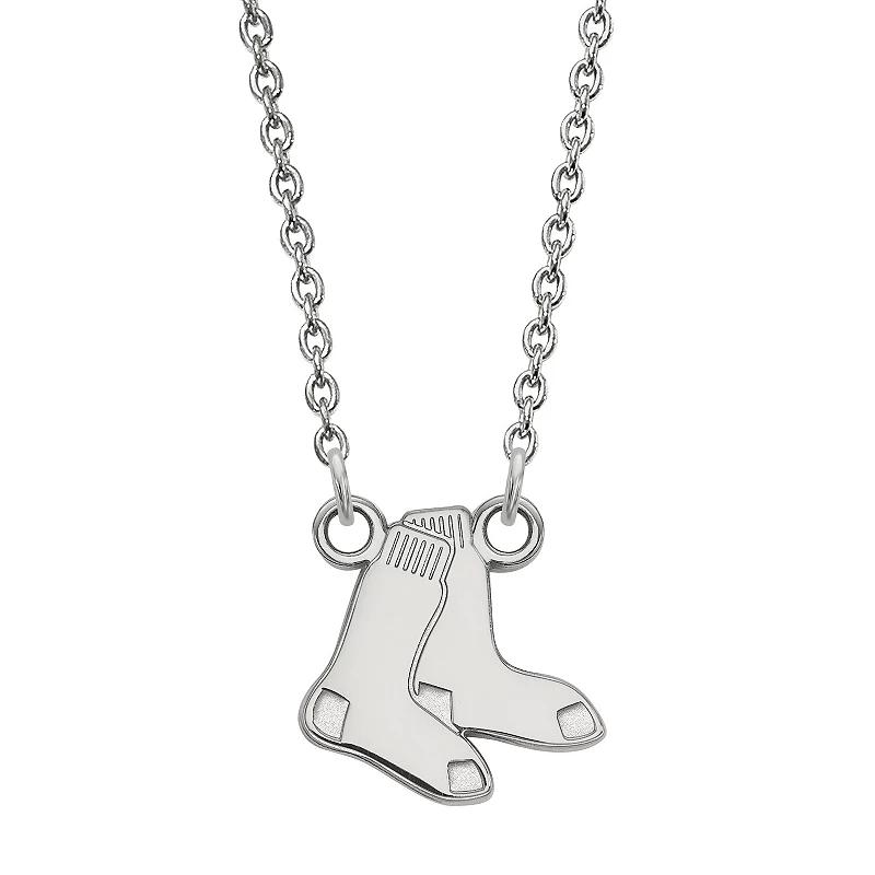 LogoArt Sterling Silver Boston Red Sox Small Pendant Necklace, Women's, Size: 13MM Product Image