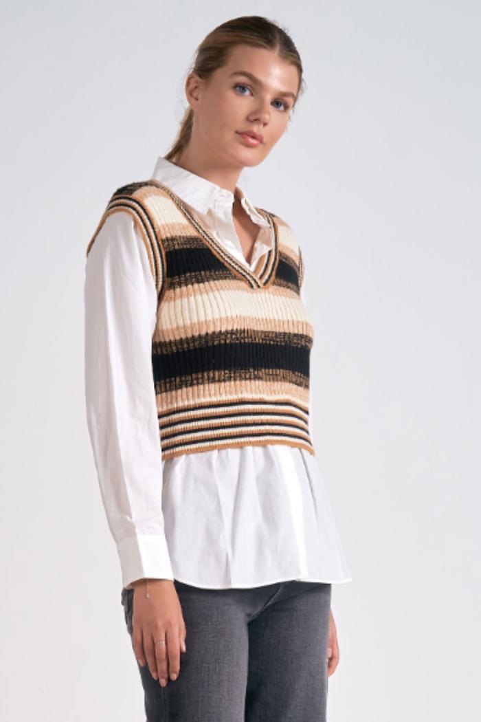 SWEATER VEST/SHIRT COMBO Product Image