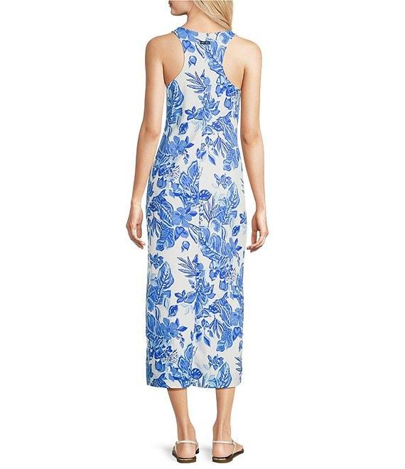 Lilly Pulitzer x Saint James Maxine Soleil Floral Print Round Neck Sleeveless Midi Dress Product Image