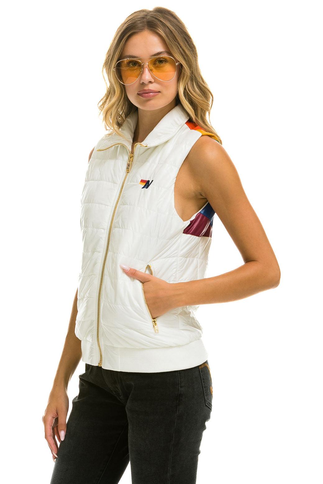 SUNBURST VEST - GLOSSY WHITE Female Product Image