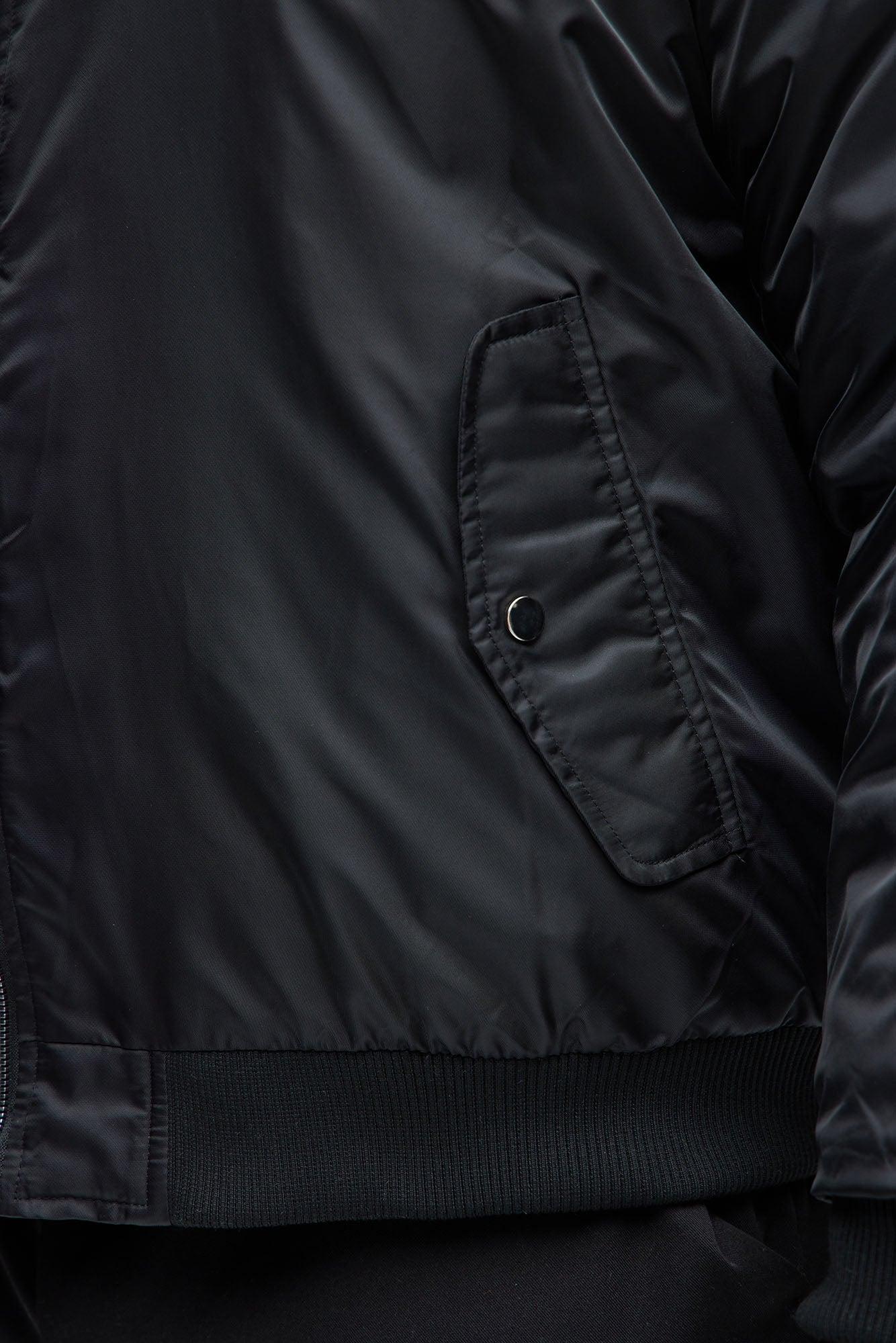 Night Out Reversible Bomber Jacket - Black Product Image