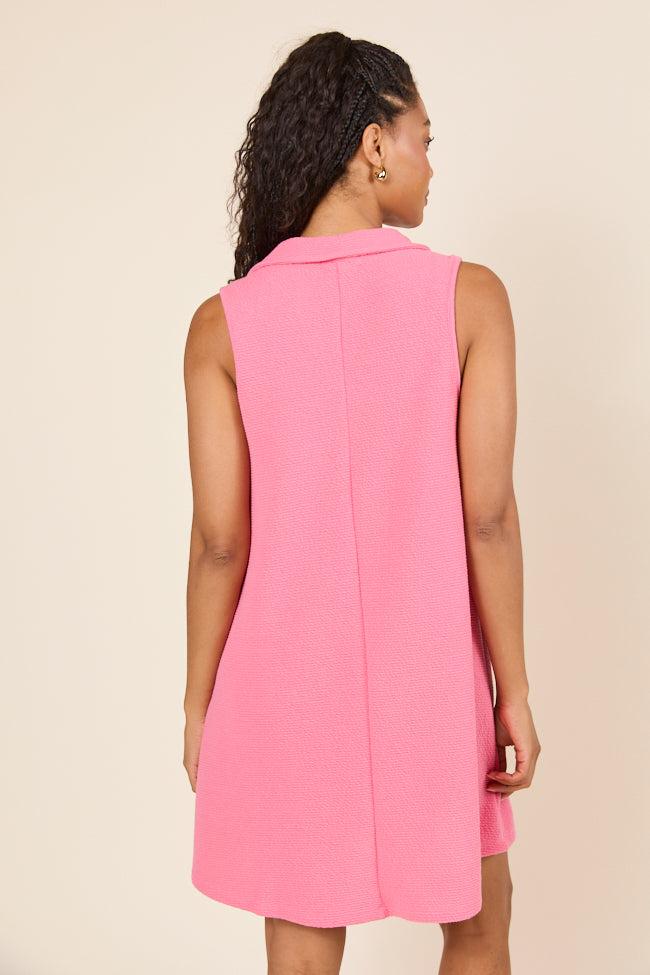 Ellen Pink Collared Tank Dress FINAL SALE Product Image