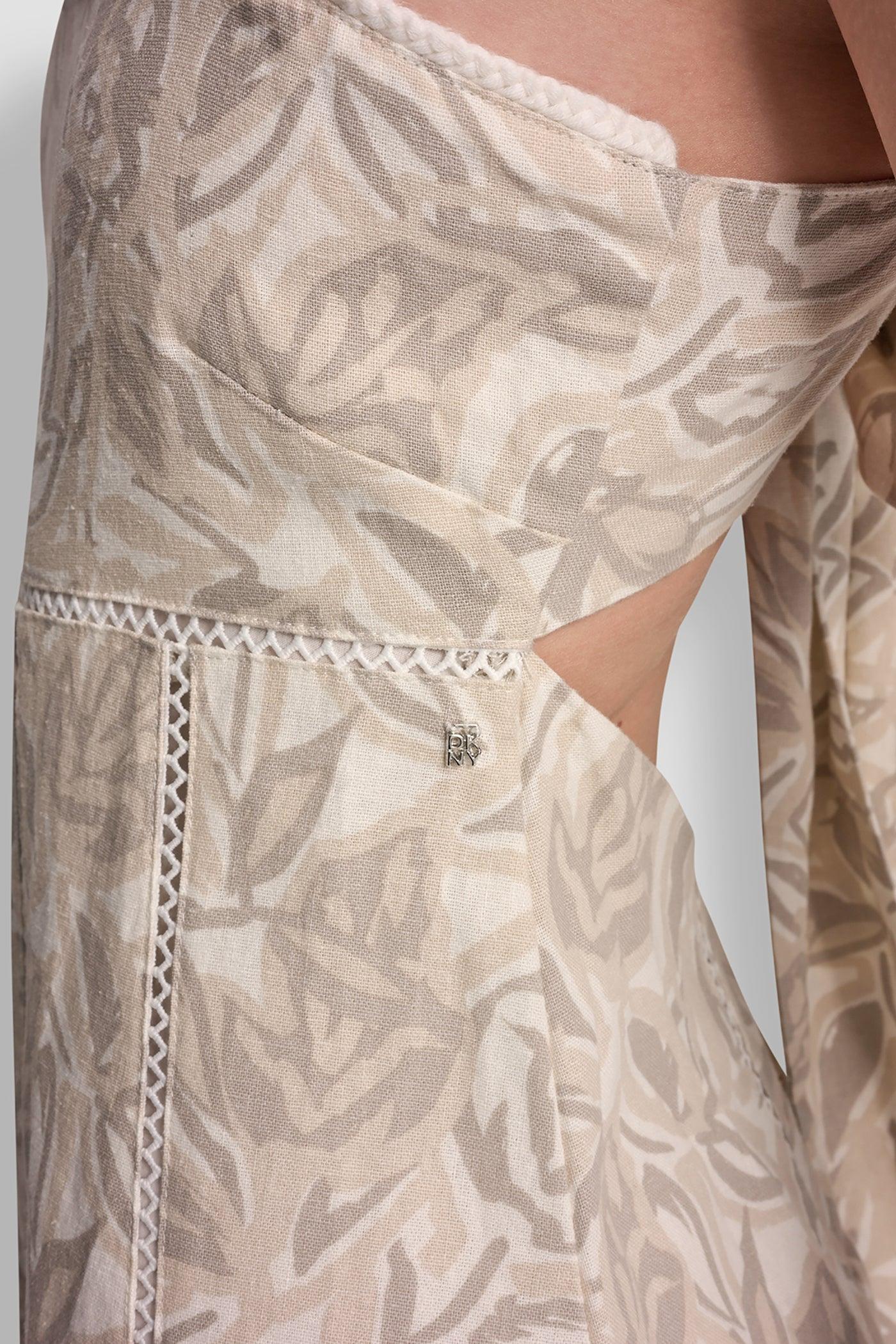 SEAMED TANK DRESS WITH TIE BACK Product Image