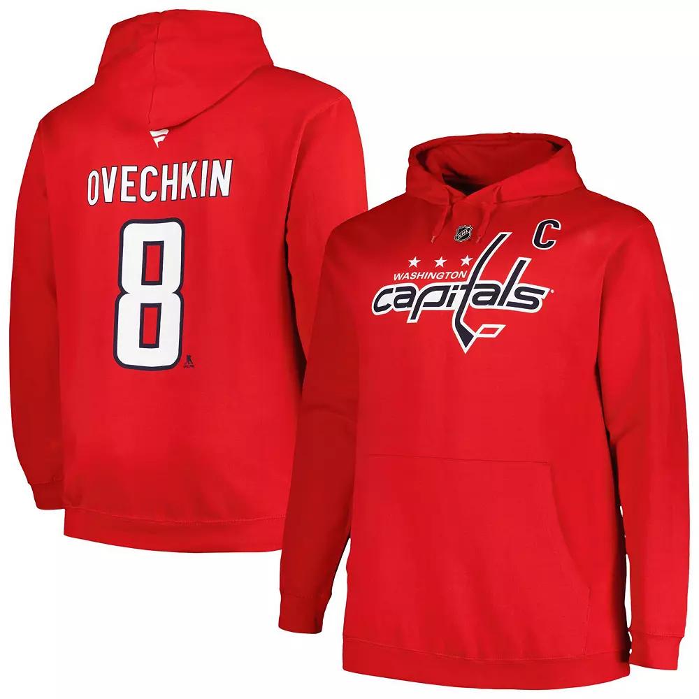 Men's Profile Alexander Ovechkin Red Washington Capitals Big & Tall Name & Number Pullover Hoodie,  Product Image