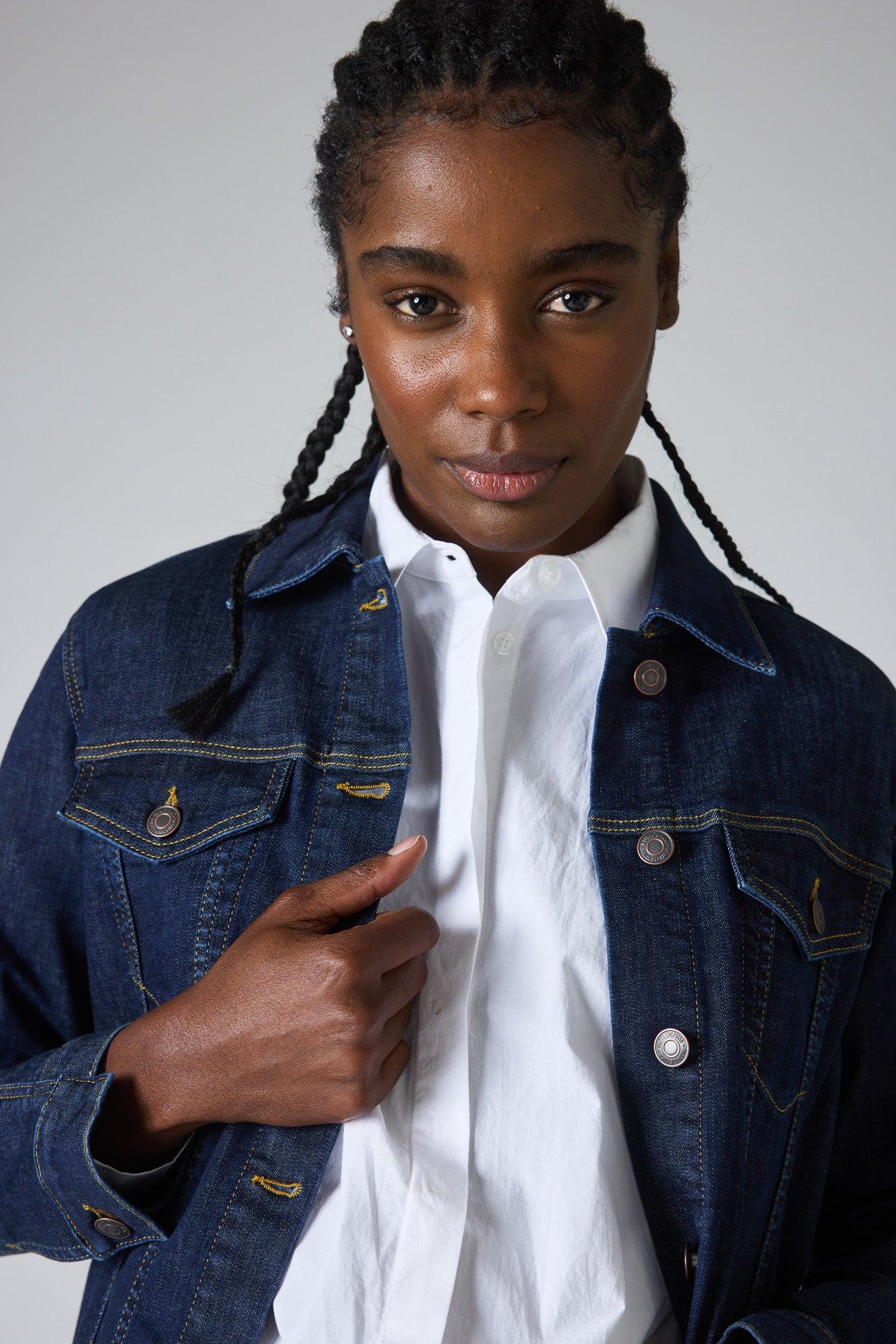 Great Lengths Long  Denim Jacket Product Image