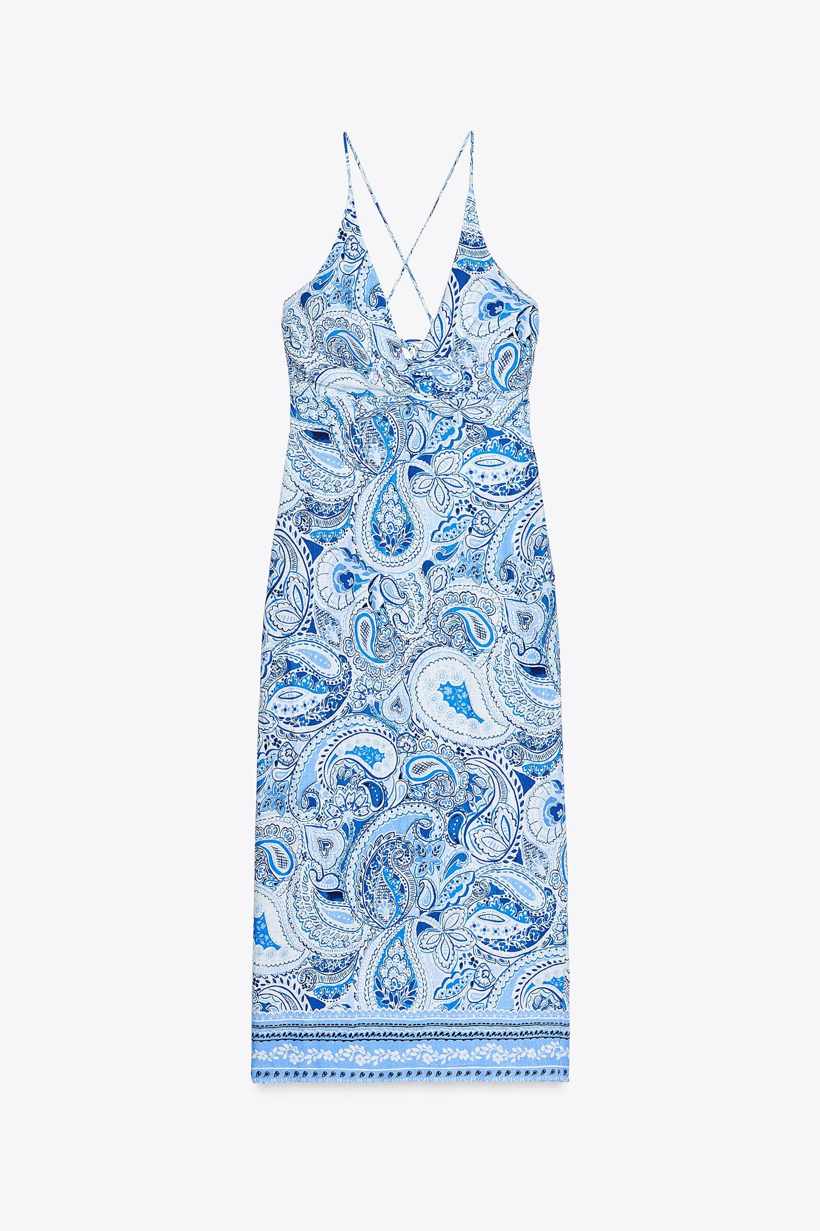 KNOT PRINT MIDI DRESS Product Image