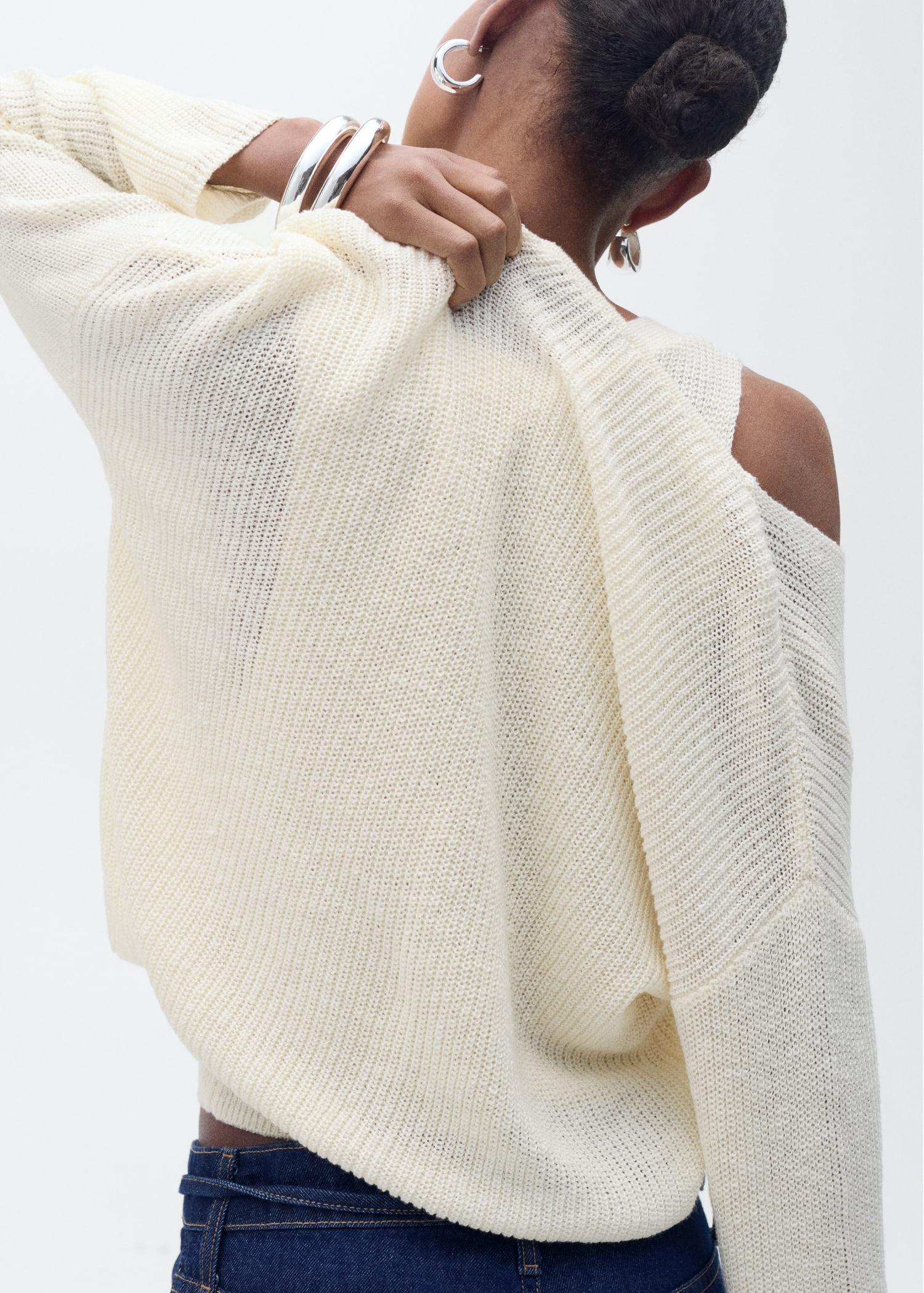V-neck knit sweater - Women | MANGO USA Product Image