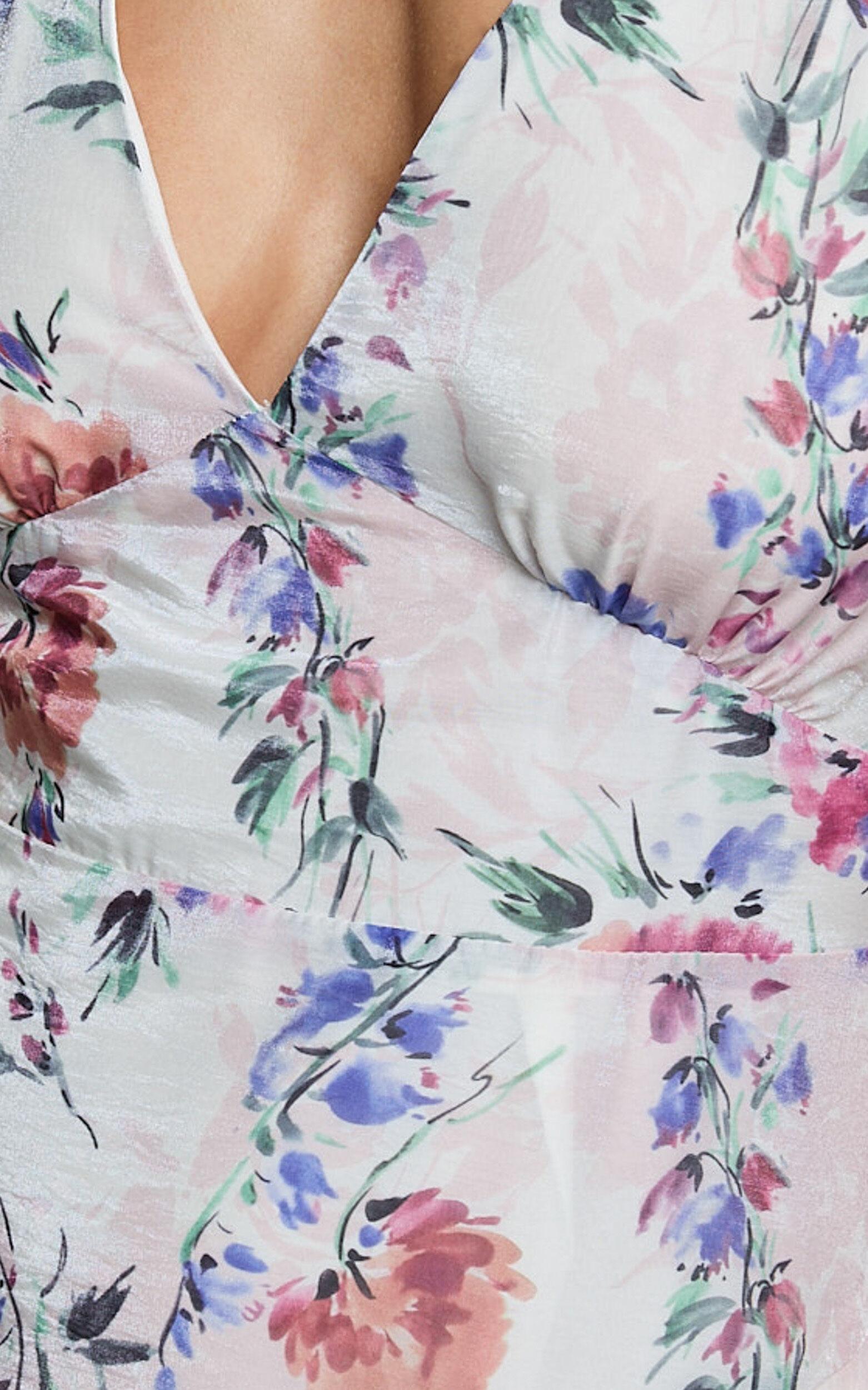 Amalie The Label - Sienah Ruffle Sleeve Tiered Midi Dress in Delhia Floral Print Product Image