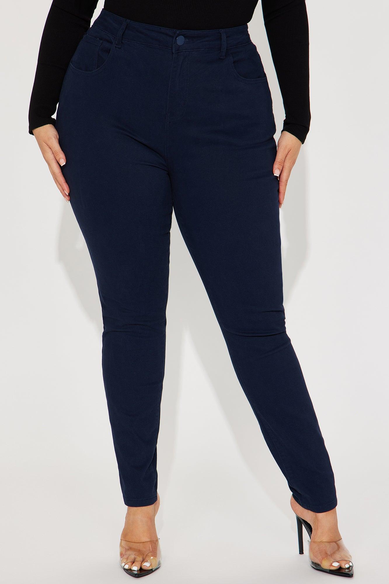Skinny Uniform Pants - Navy Product Image