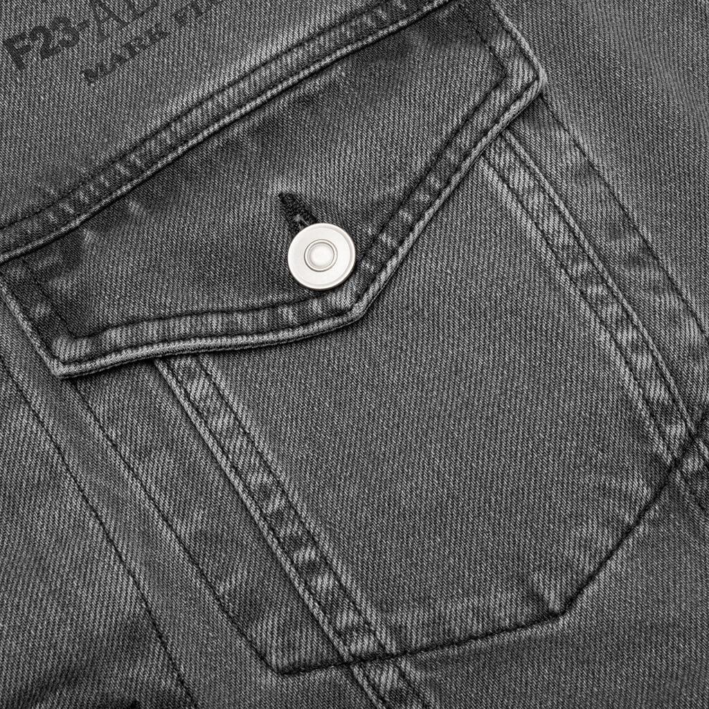 Mark Flood Square Denim Jacket - Washed Black Male Product Image