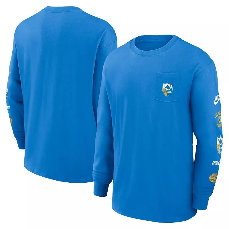 Men's Nike Royal Buffalo Bills Rewind Heavy Max 90 Pocket Long Sleeve T-Shirt,  Product Image