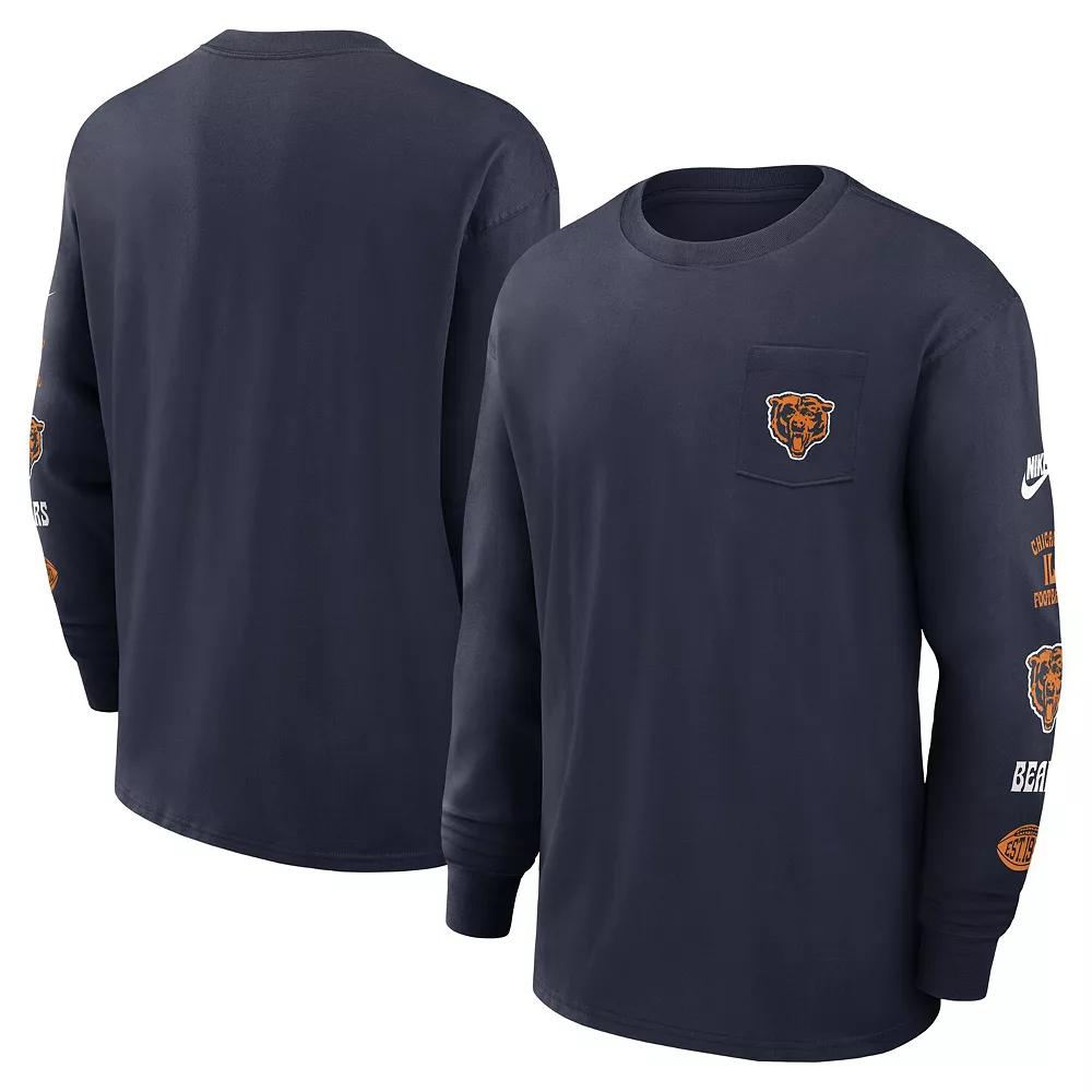 Men's Nike Royal Buffalo Bills Rewind Heavy Max 90 Pocket Long Sleeve T-Shirt,  Product Image