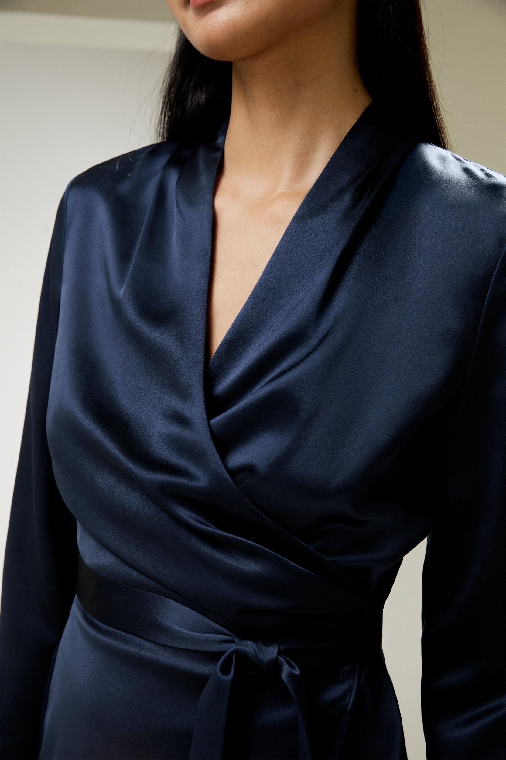 Silk Wrap Blouse Product Image
