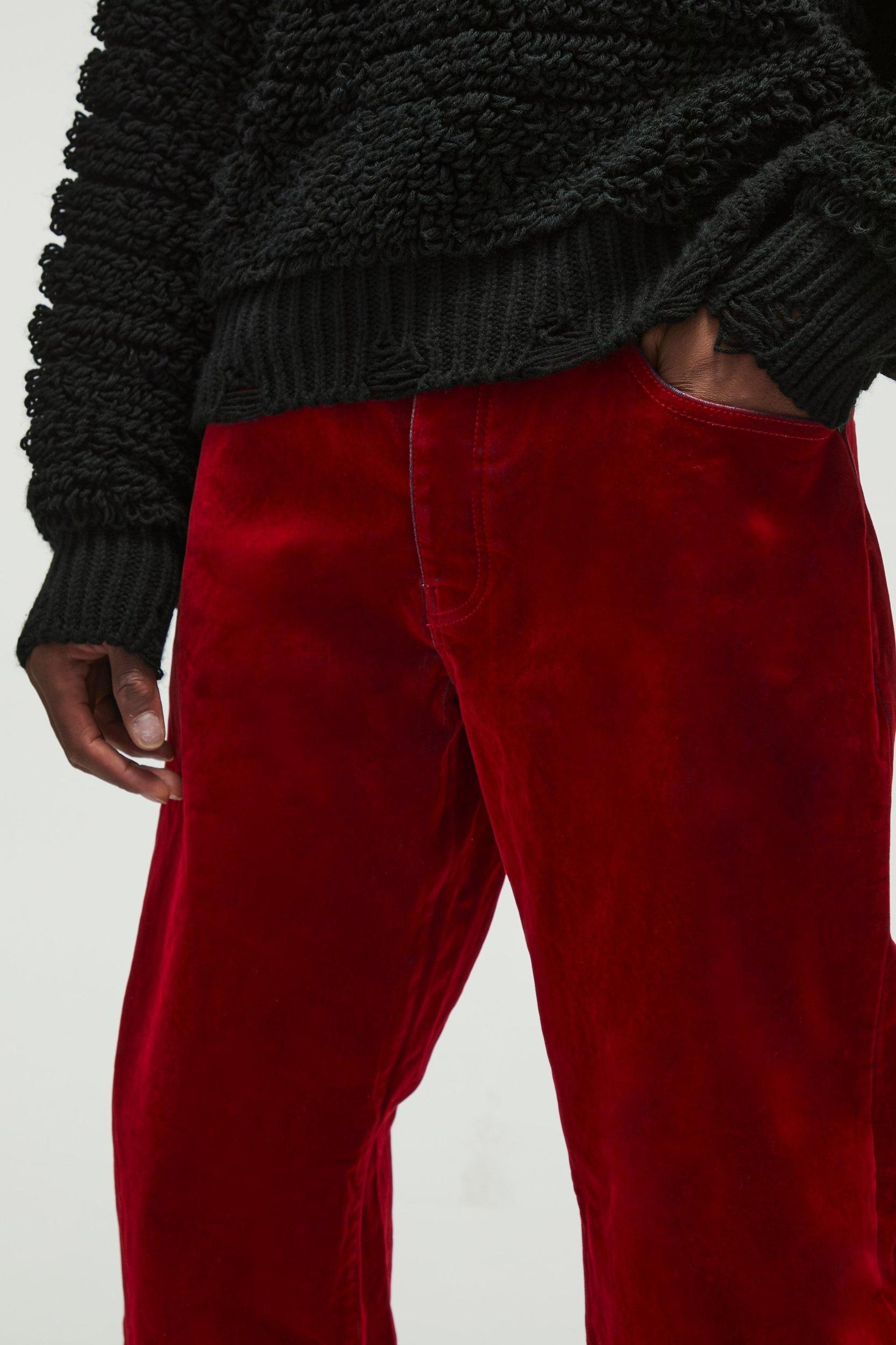 Relaxed Rigid Flocked Denim Jeans | boohooMAN USA Product Image