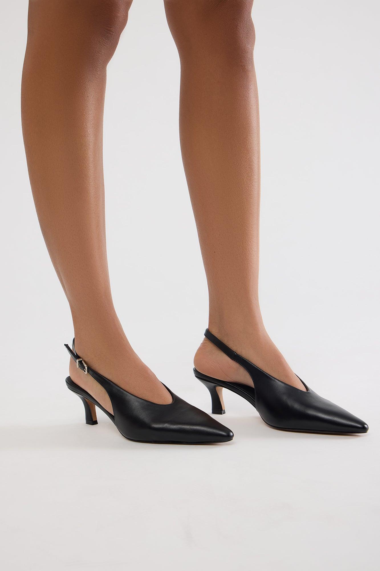 Allura Kitten Heel Pumps - Black Product Image