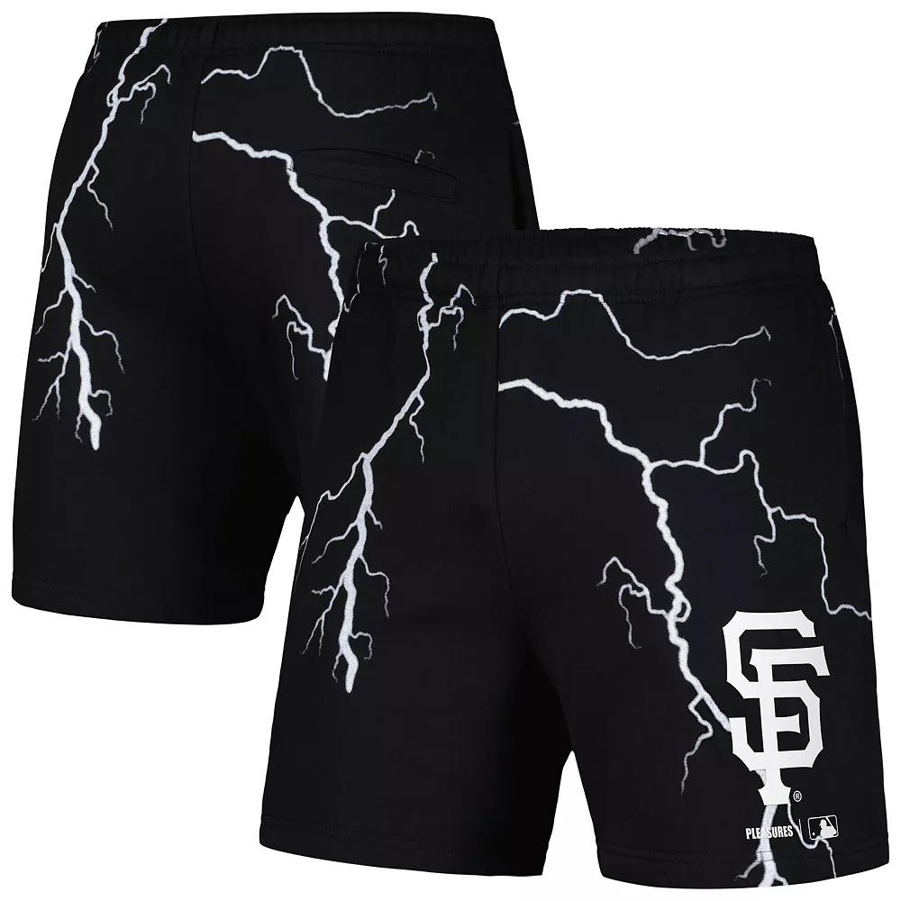 Men's PLEASURES Black San Francisco Giants Lightning Shorts,  Product Image