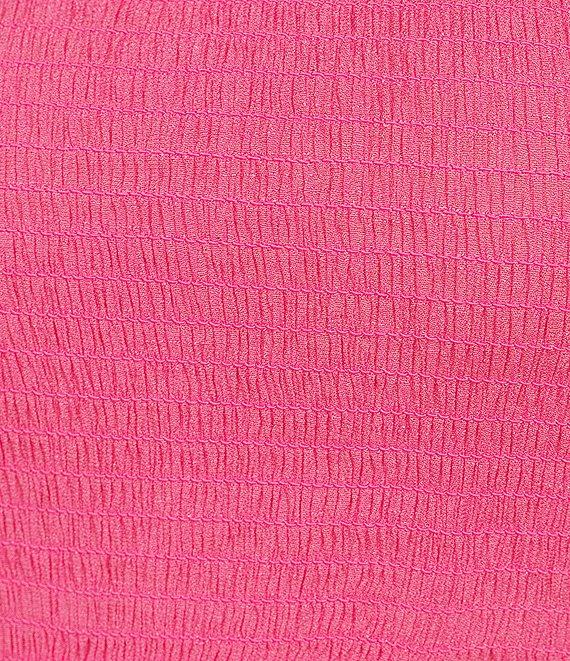 Perch By Blu Pepper Plus Short Flutter Sleeve Smocked Tiered Midi Dress Product Image