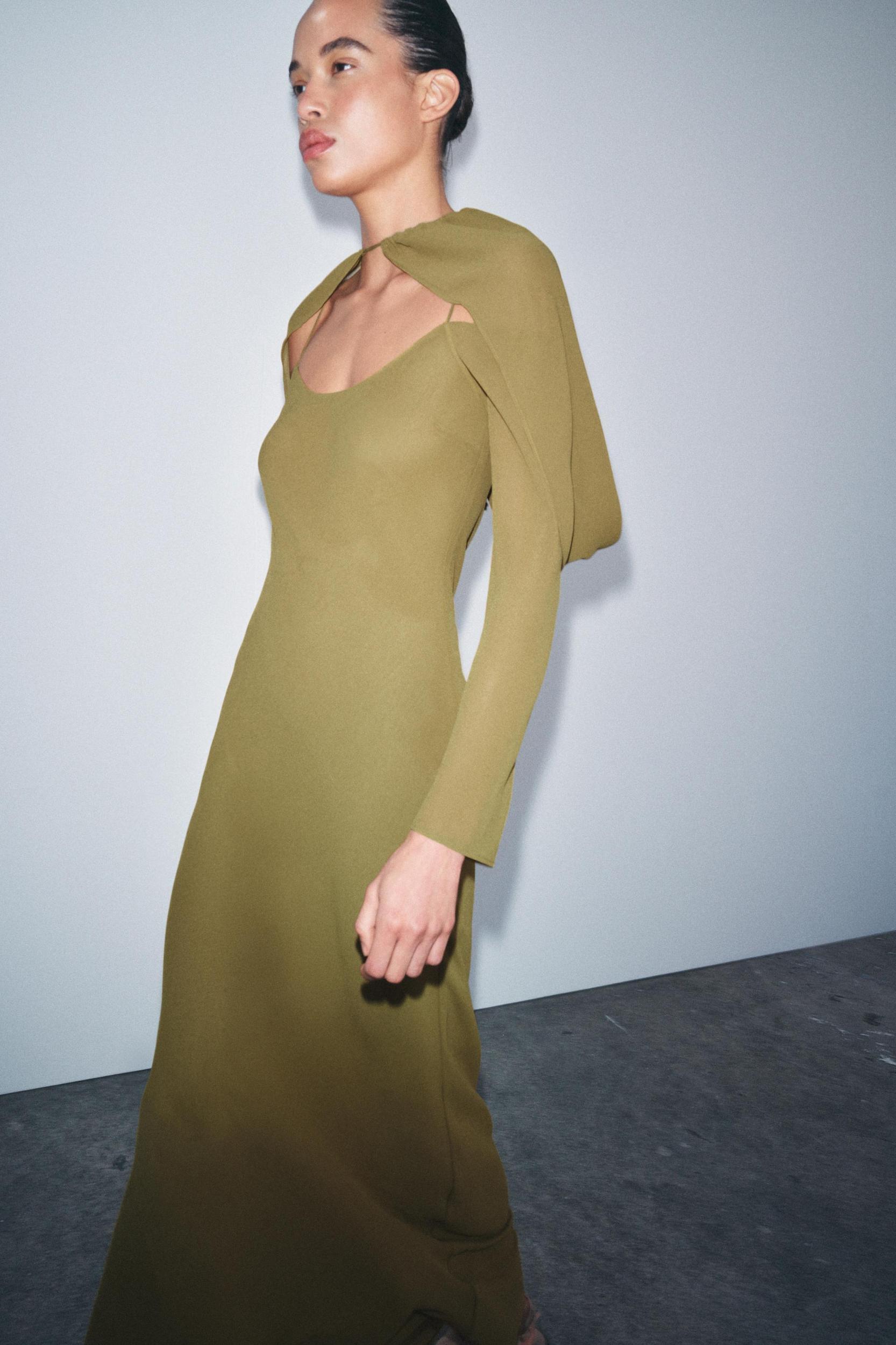 GEORGETTE CAPE DRESS Product Image