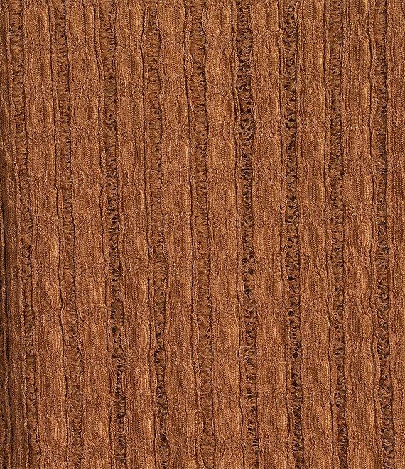 Investments Knit Long Sleeve Y-Neck Button Front Novelty Top Product Image