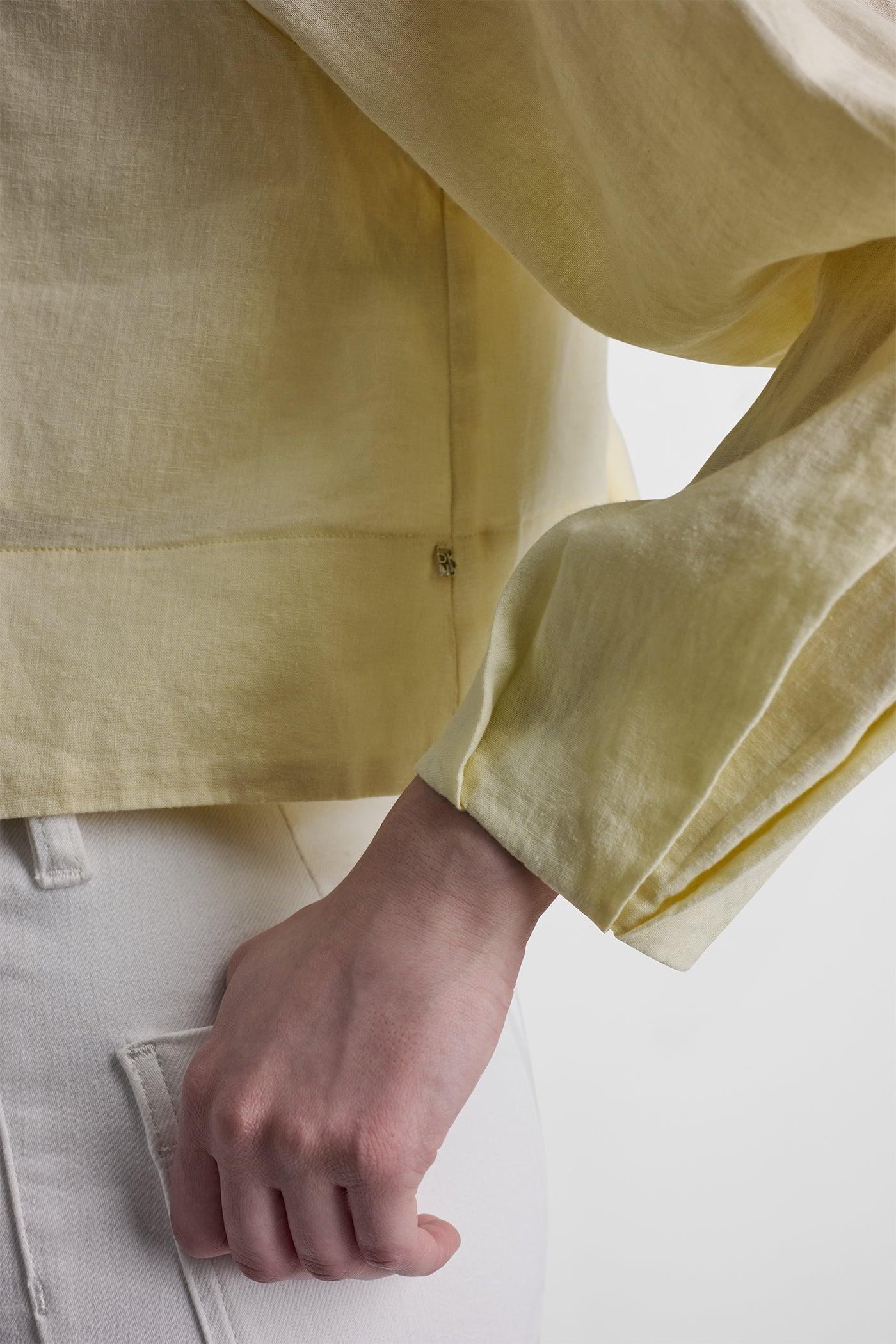 LINEN-BLEND RAGLAN SLEEVE BLOUSE Product Image