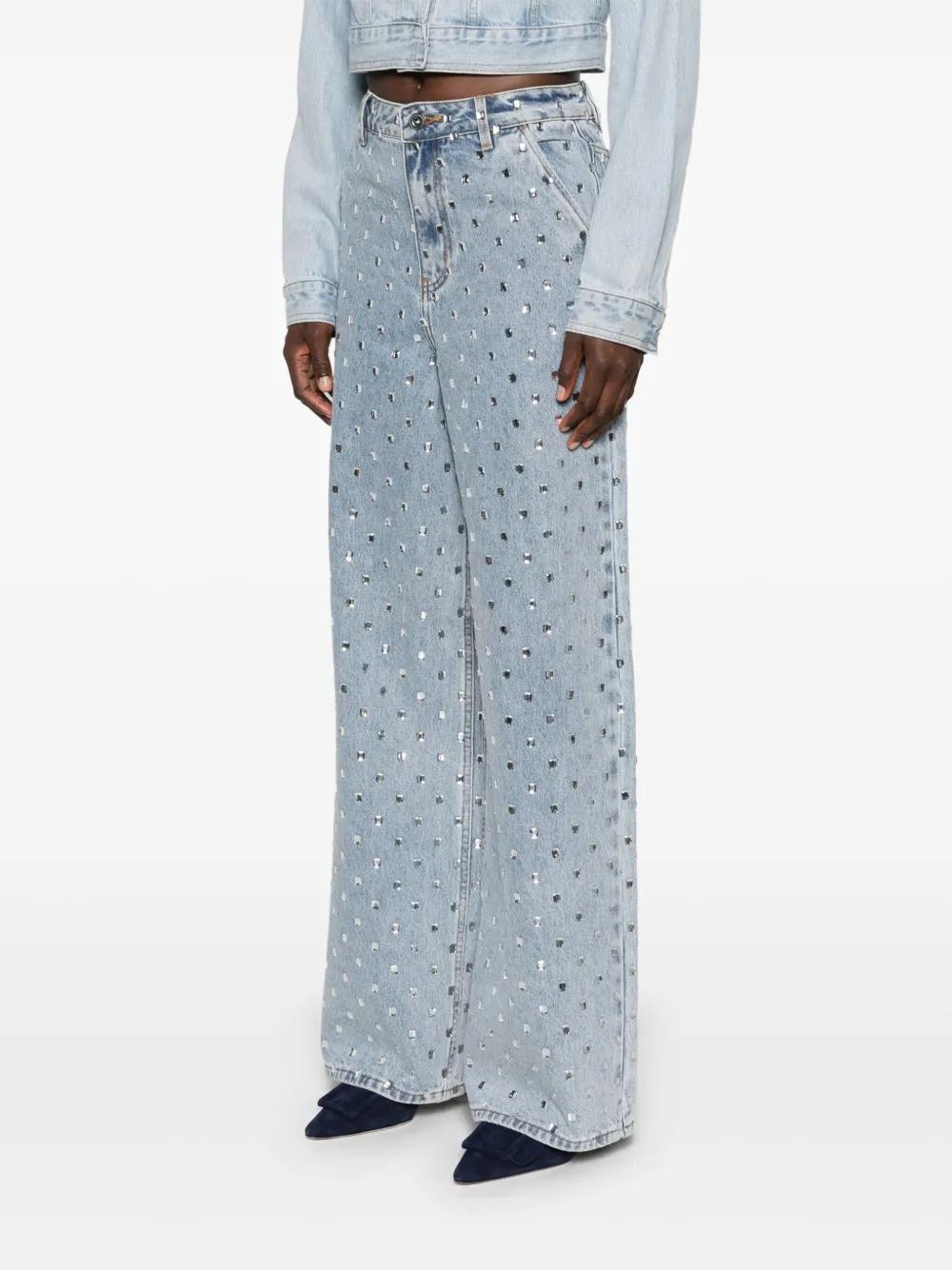 high-rise wide-leg jeans Product Image