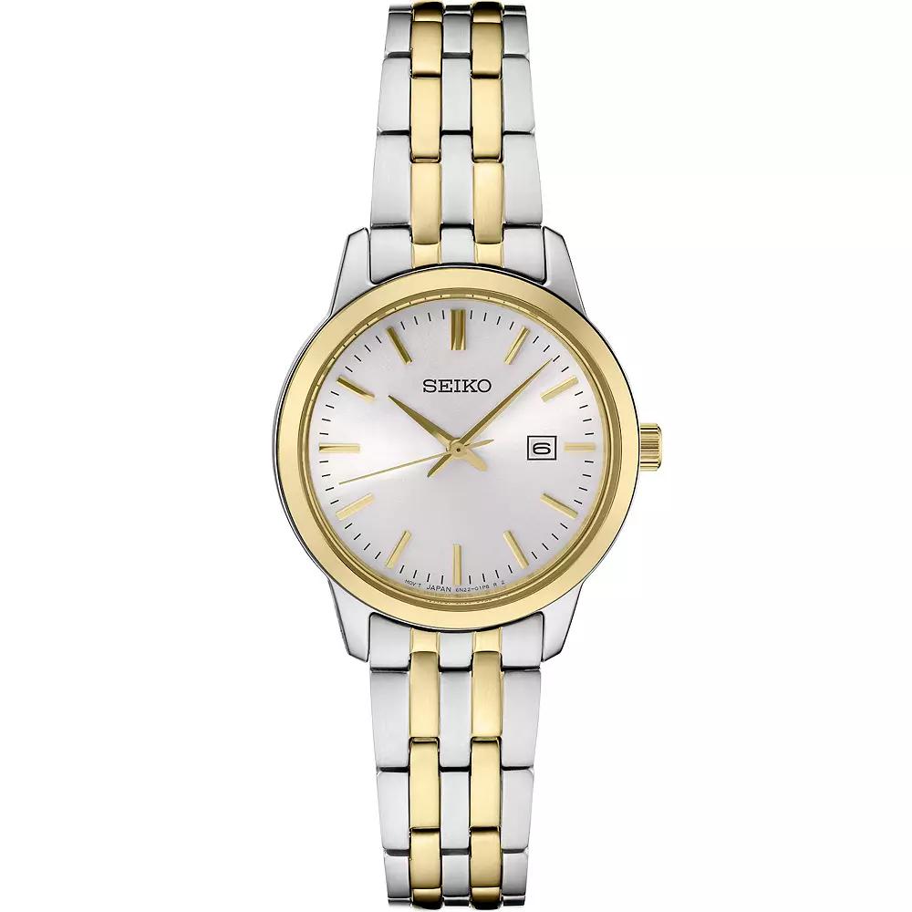 Seiko Womens Essential Two Tone Stainless Steel Watch - SUR410 Gold Silver Product Image
