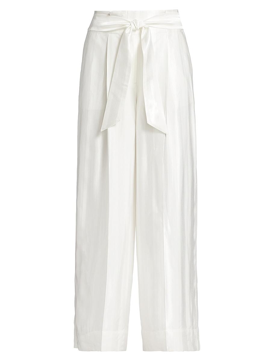 Womens Catherine Wide-Leg Belted Pants Product Image