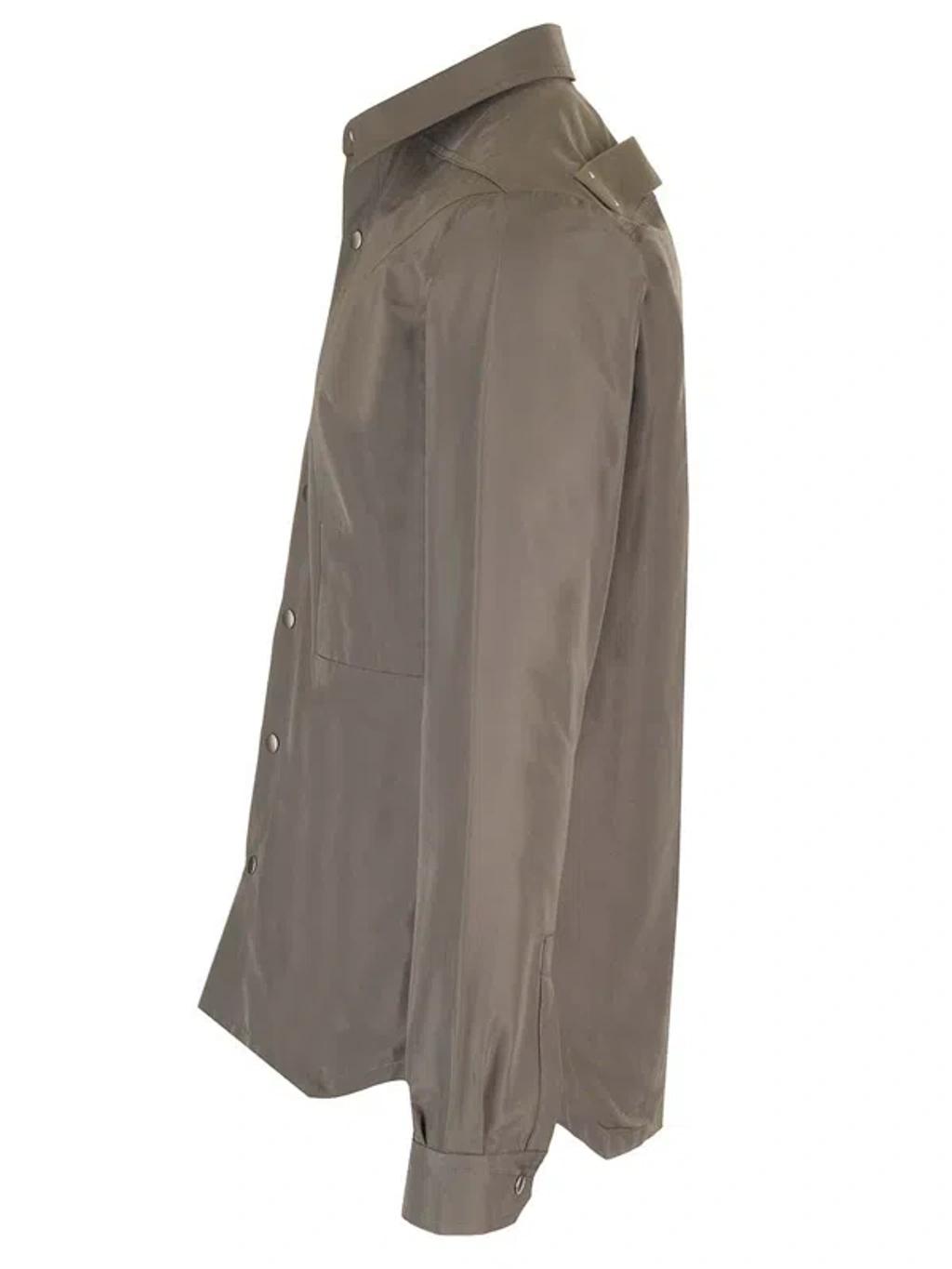 RICK OWENS Fogpoket Dove Grey Shirt Jackets Grey In Gray Product Image