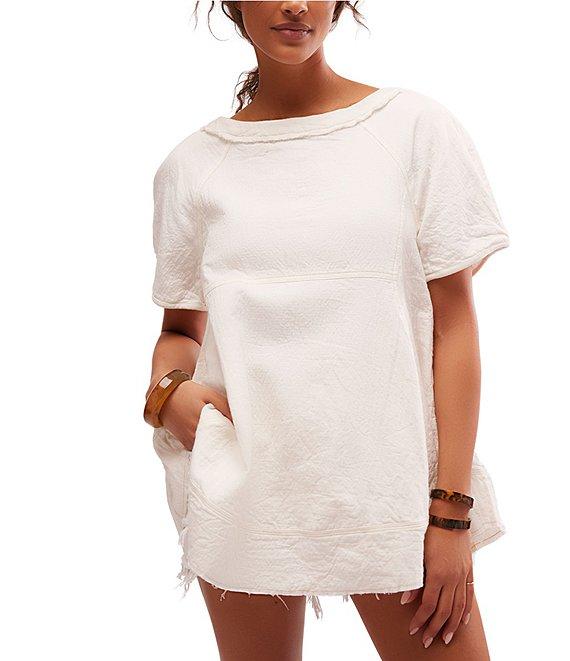 Free People We The Free Sunset City Scoop Neckline Short Sleeve Raw Hem Tunic Top Product Image