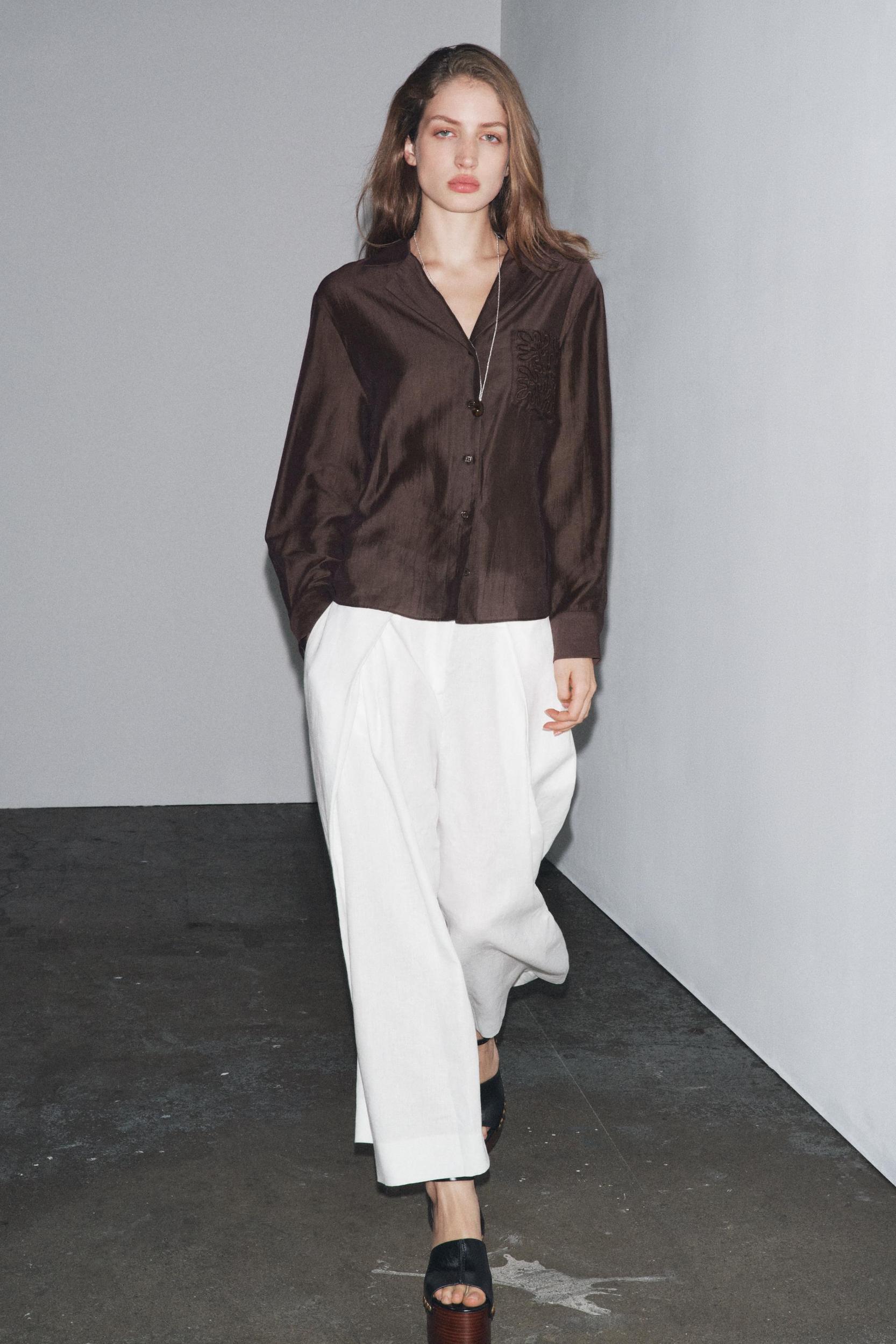 ZW COLLECTION EMBROIDERED POCKET SHIRT Product Image