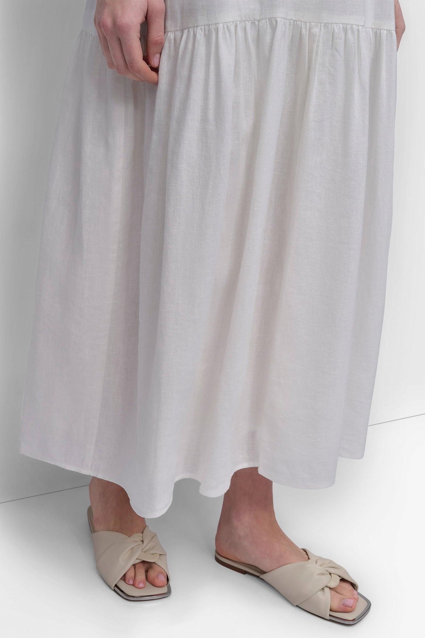 LINEN SLEEVELESS TIERED MAXI Product Image
