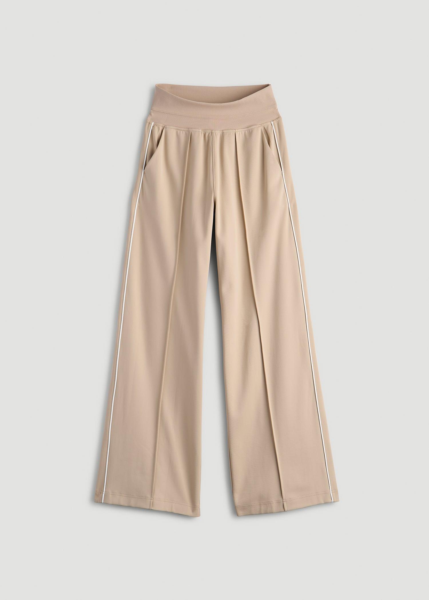 Track Pants with Piping for Tall Women in Clay Female Product Image
