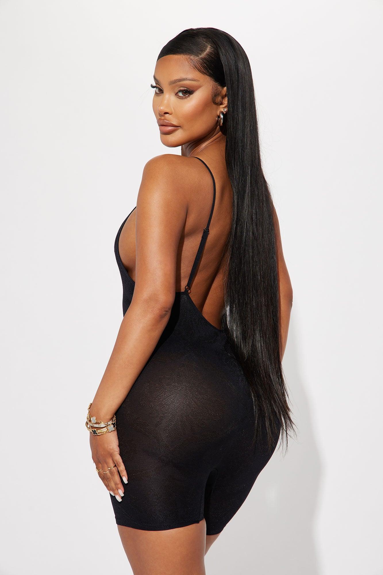 Della Seamless Romper - Black Product Image