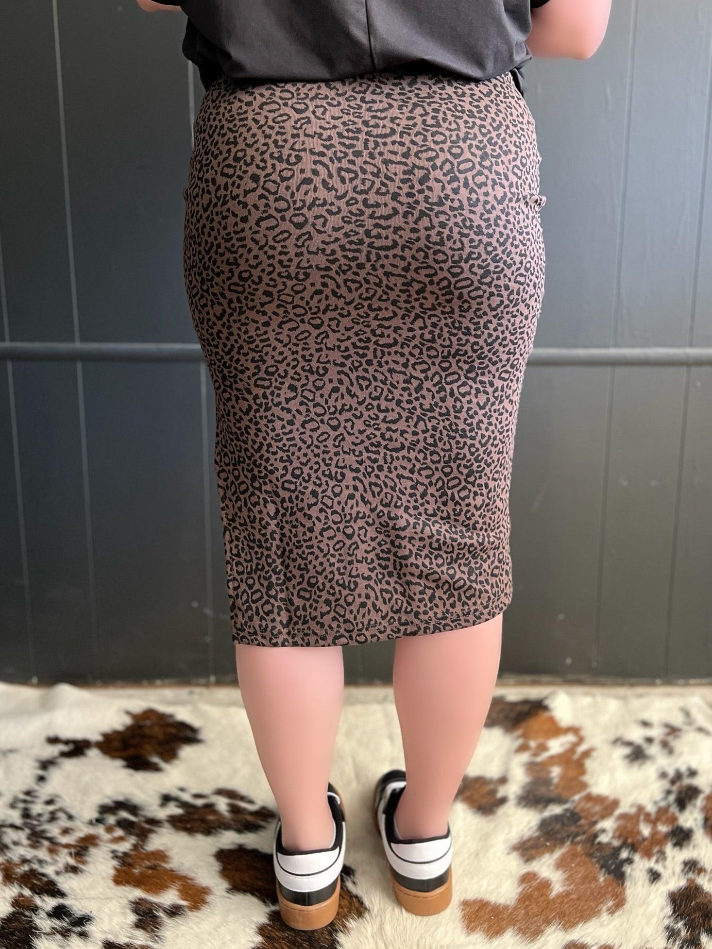 Leopard Midi Skirt - 2 Colors* Product Image