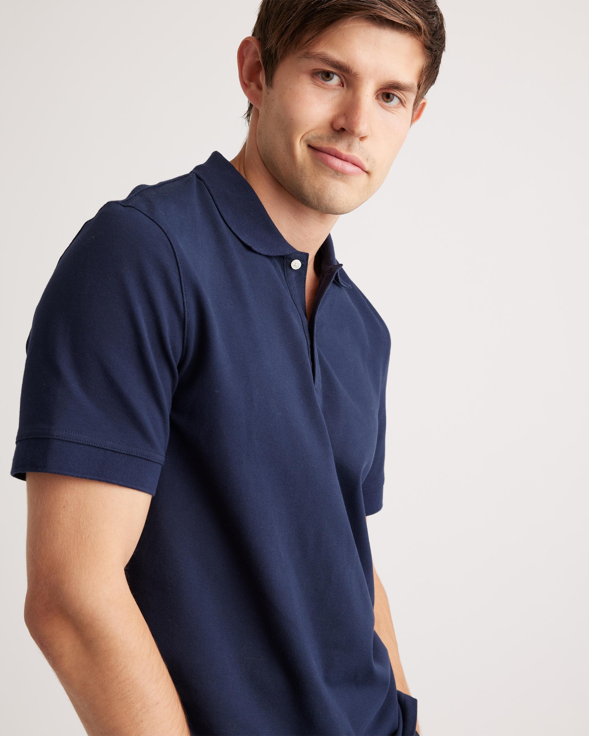 Quince | Men's Pique Polo Organic Cotton Product Image
