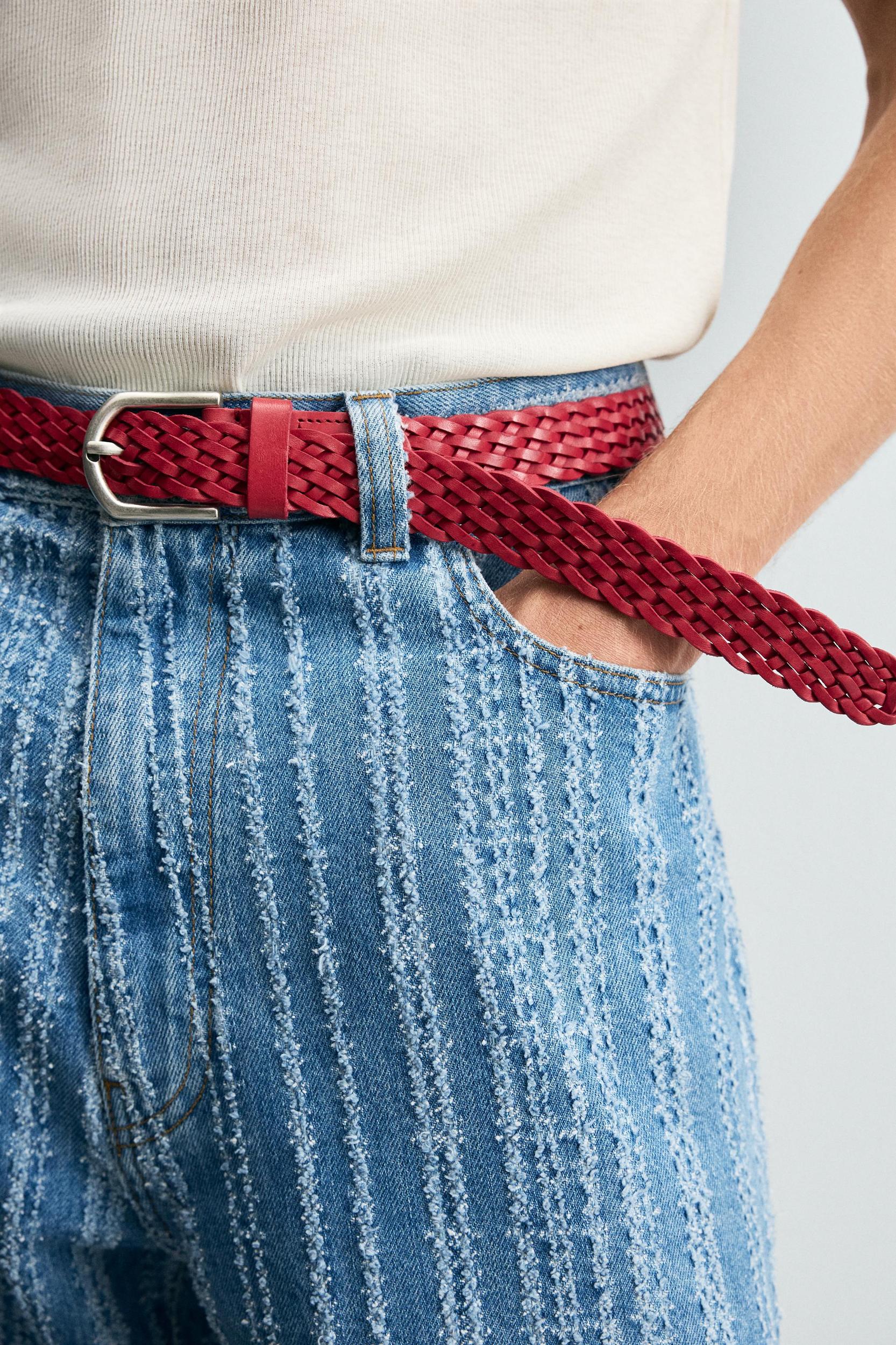 BRAIDED LEATHER BELT Product Image