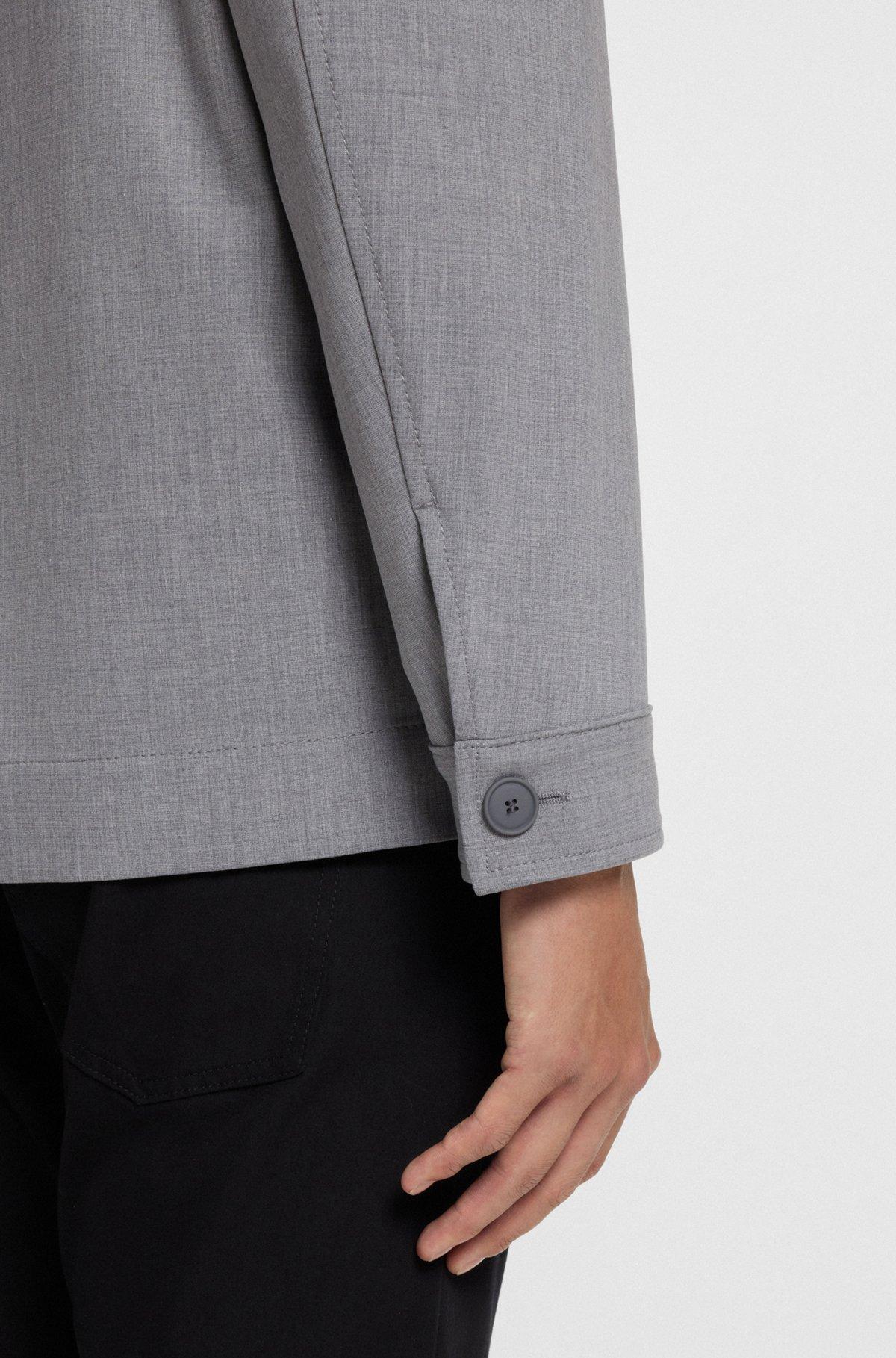 Relaxed-fit jacket in bonded stretch fabric Product Image