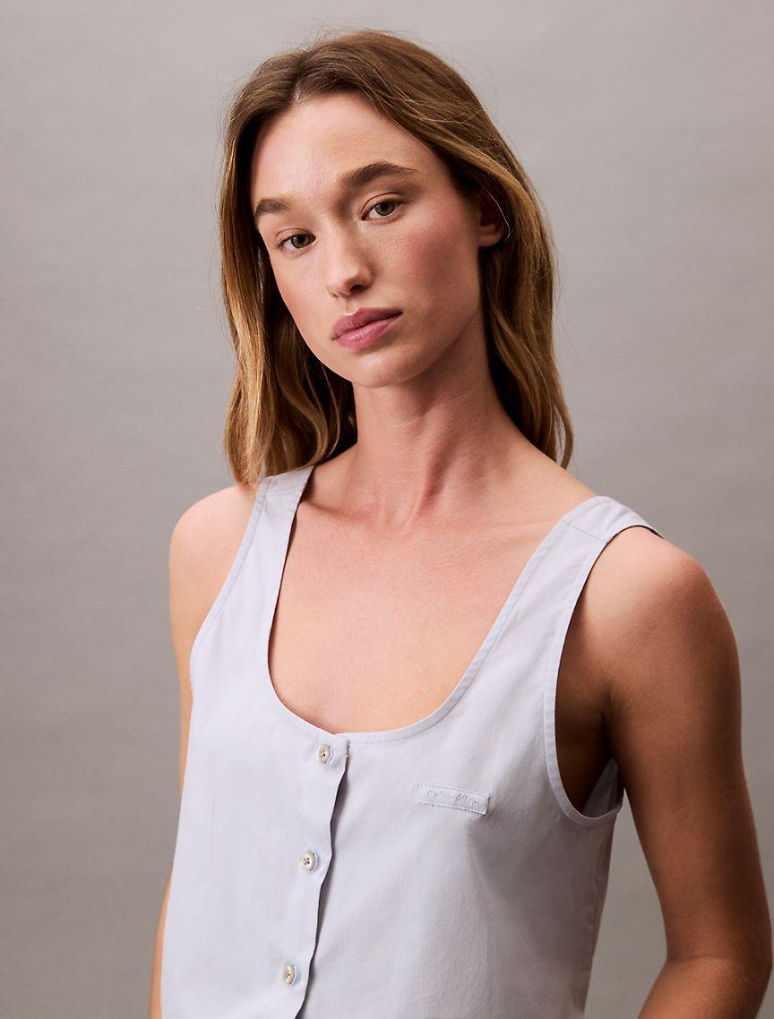 Poplin Button-Down Top Product Image