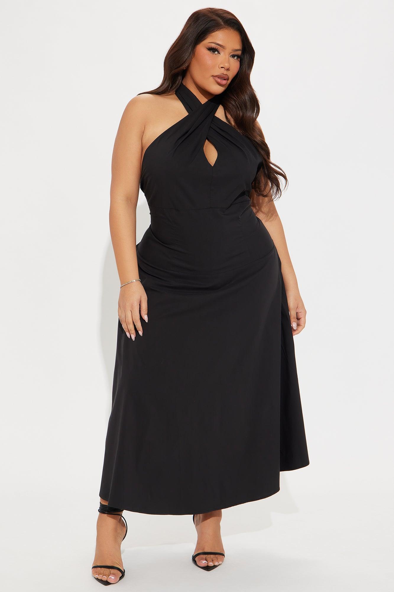 Chelsea Poplin Midi Dress - Black Product Image
