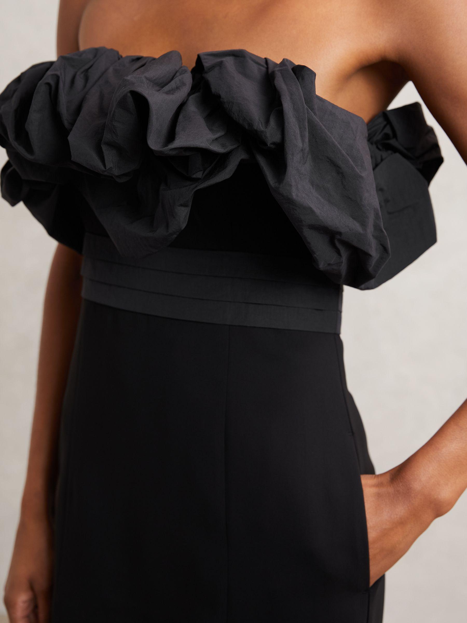 Sculptural Strapless Mini Dress in Black Product Image