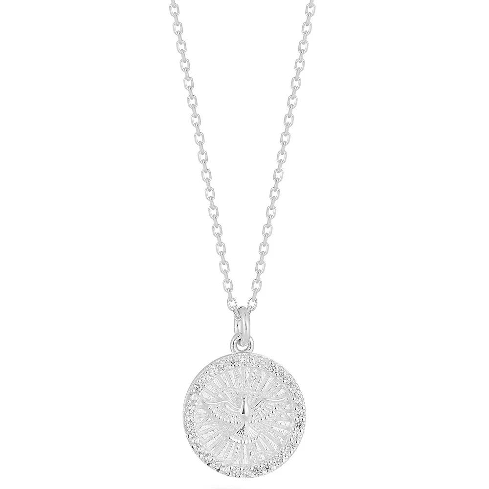 Sunkissed Sterling Cubic Zirconia Phoenix Pendant Necklace, Women's,  Product Image